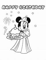 Mouse Coloring Minnie Birthday Pages Mickey Happy Cupcake Printable Princess Baking Disney Party Coloring4free Color Print Cake Getcolorings sketch template