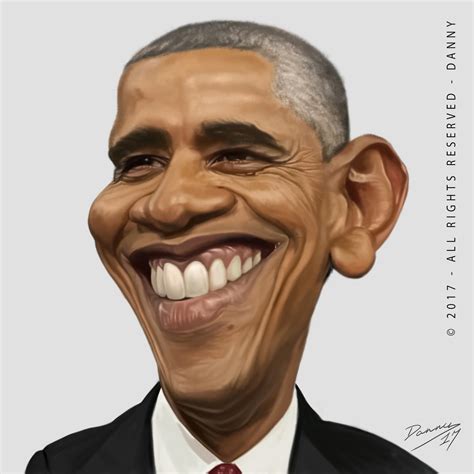 dannys illustrations barack obama caricature