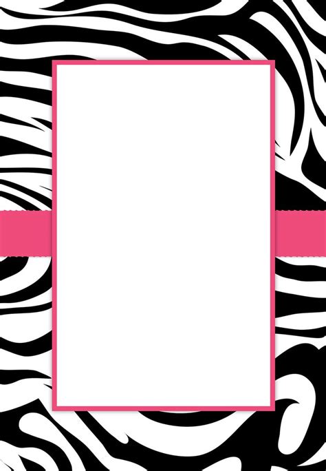 printable zebra stripes invitation party invitation templates