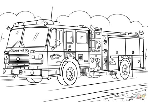 printable fire truck colouring pictures thiva hellas