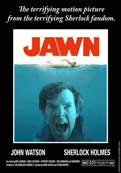 Jawn Movie Poster Spoof Of Jaws By Sherlocksscarf Sherlock Holmes