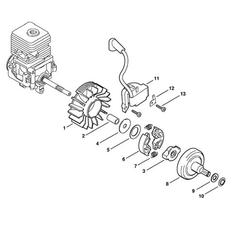 stihl mm  multi tool engine mm  parts diagram ignition system