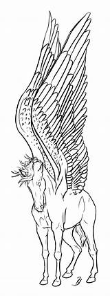 Pegasus Standing Deviantart Drawing Horse Tall Tattoo Lineart Coloring Winged Visit Drawings Favourites Add Horses Characters sketch template