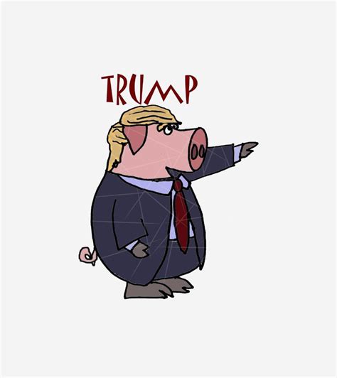 funny donald trump pig political cartoon png   files  cricut silhouette