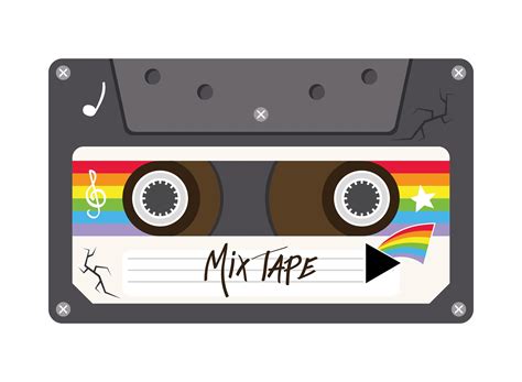 mix tape retro cassette vector design  vector art  vecteezy