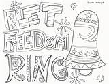 Coloring Pages July Freedom Independence 4th Printable Ring Declaration Let Color Adult Fourth Patriotic Alley Doodle Print Sheets Colouring Drawing sketch template