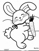 Coloring Bunny Pages Easter Rabbit sketch template