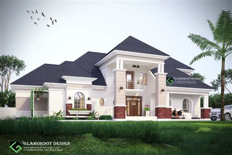 modified architectural design   proposed  bedroom bungalow  pent house abuja nigeria