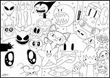 Doodle Coloring Kawaii Pages Monster Doodling Monsters Animals Drawing Funny Adult Jim Adults sketch template
