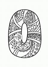 Coloring Pages Number Numbers Printable Book Pattern Colouring Alphabet Kids Printables Sheets Zentangle Mandala Wuppsy Cartoon Counting Visit Crafts sketch template