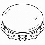 Tambourine Percussion sketch template