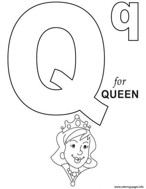 queen alphabet sdd coloring page printable