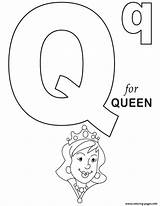 Coloring Alphabet Queen Pages Printable Color Book Print sketch template