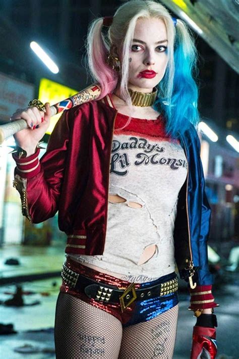 red suicide squad harley quinn sexy cosplay costume 038395