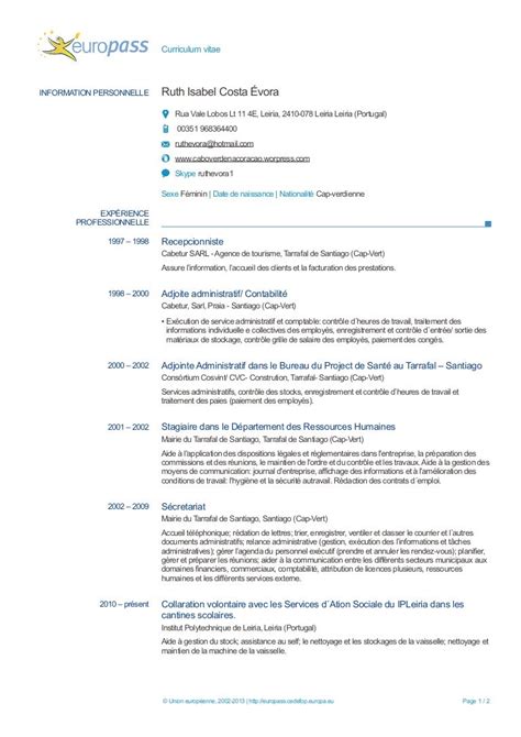 exemple cv europass francais
