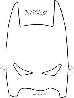 printable superheroes batman mask coloring pages  kids coloring