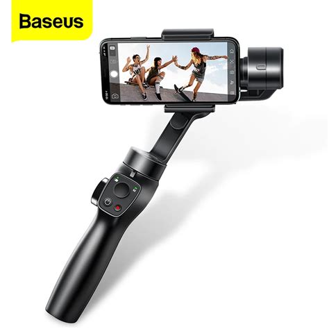 baseus  axis handheld gimbal stabilizer smartphone selfie stick  iphone  pro max samsung