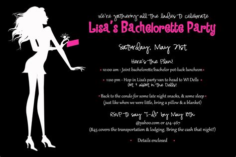 Project Celebration Sexy Silhouette Bachelorette Party Invitation