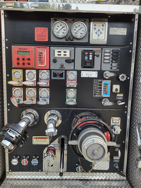 pump panel  pierce contender firefighting