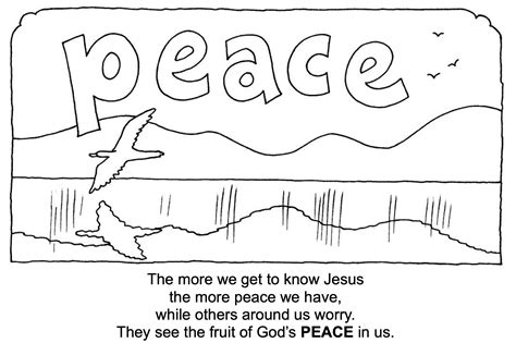 fruit   spirit  peace jesus calms  storm coloring page