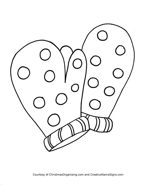 printable mitten coloring page printable templates