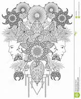 Coloring Fashion Adult Floral Preview Nature Illustration sketch template