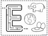 Letter Alphabet Maze Preschool Worksheets Mazes Beginning Printable Coloring Choose Board Activities Sound Tracing Crafts sketch template