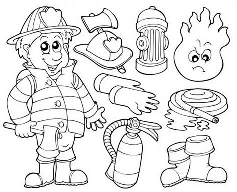 dltk crafts printable fireman  kids  worksheets summer coloring
