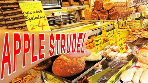 apple strudel utrecht market food reviews living   netherlands youtube