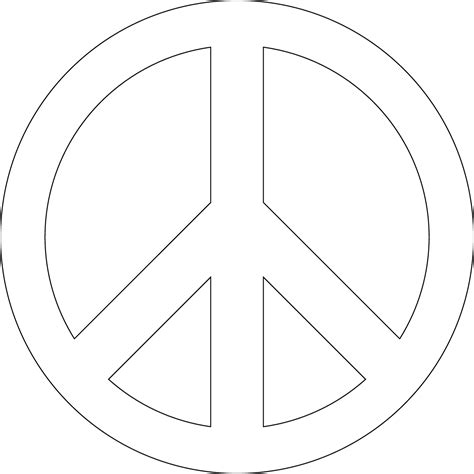 peace sign template clipart  clipart