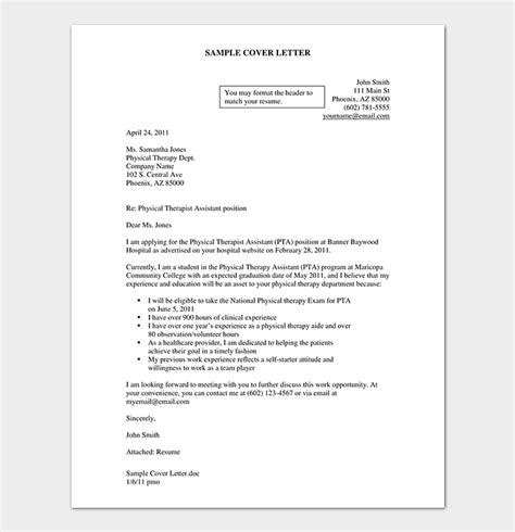 cover letter template   word  format