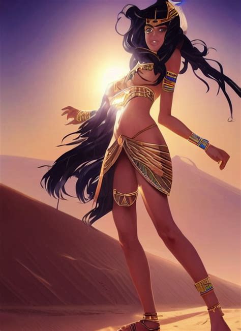 Prompthunt Beautiful Egyptian Girl Surrounded By Sand Tanned Skin And