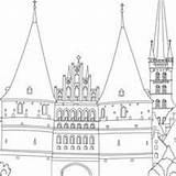 Hundertwasser Friedensreich Ausmalen Waldspirale Darmstadt sketch template