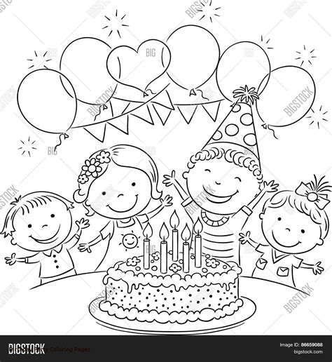 birthday party coloring pages  getcoloringscom  printable