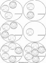 Money Quarters Quarter Learning Much Each Group Enchantedlearning Math sketch template