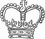 Crown Coloring Queen King Pages Template Crowns Drawing Color Jewels Kings Outline Clipart Easy Colouring Line Simple Tiara Royal Prince sketch template