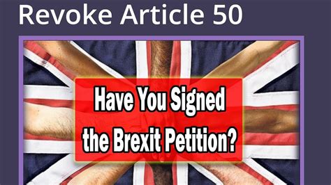 revoke article  brexit petition youtube