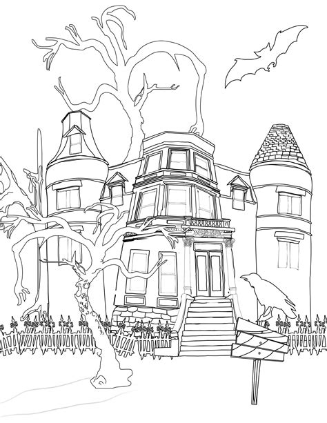 halloween coloring book  pages etsy