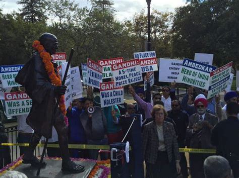 Gandhi A Racist Revisionist Protest Spares No One As This California