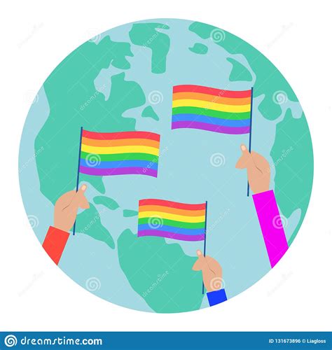 Lgbt Rainbow Flag Celebrating Gay People Rights Same Sex