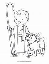 Shepard Nativity Sheep sketch template