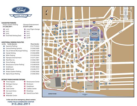 ford field parking guide tips rates maps