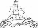 Lighthouse Coloring Pages Drawing Outline Printable Clipart Simple Lighthouses Drawings House Kids Cape Color Line Draw Hatteras Light Pencil Sea sketch template