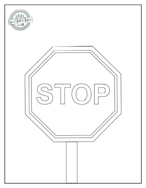 printable stop sign traffic signal  signs coloring pages