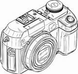 Coloring Camera Photography Digital Digicam Clipart Dslr Clipground Coloringsky sketch template