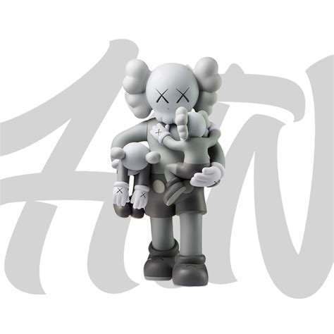 kaws clean slate vinyl figure grey hype  nation