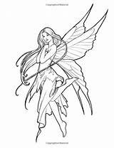 Coloring Pages Fairy Books Mystical Drawings Printable Adults Colouring Selina Fenech Fairies Mythical Adult Choose Board Tattoo sketch template
