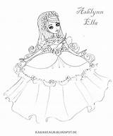 Ever High After Coloring Pages Kara Realm Doll sketch template
