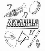 Instrumente Ausmalbilder Musikinstrumente Muziekinstrumenten Instrumenten Malvorlage Verschillende Muziek Printable Stimmen Malvorlagentv sketch template