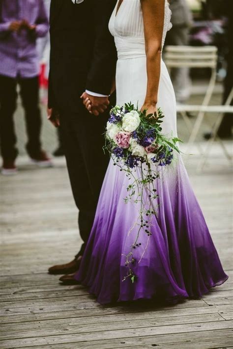 pin  jodi bieler  purple country style wedding dresses purple